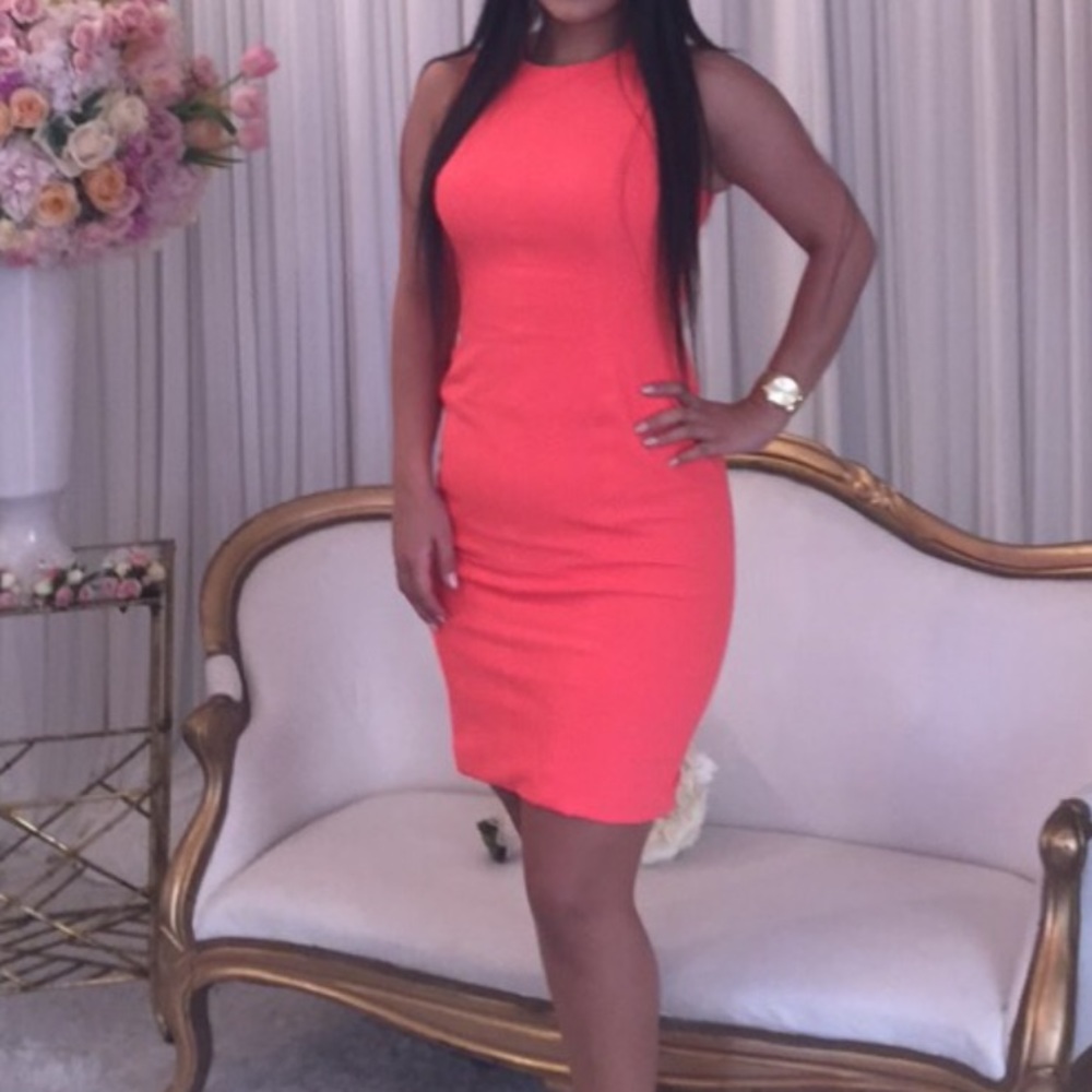 Coral summer dress